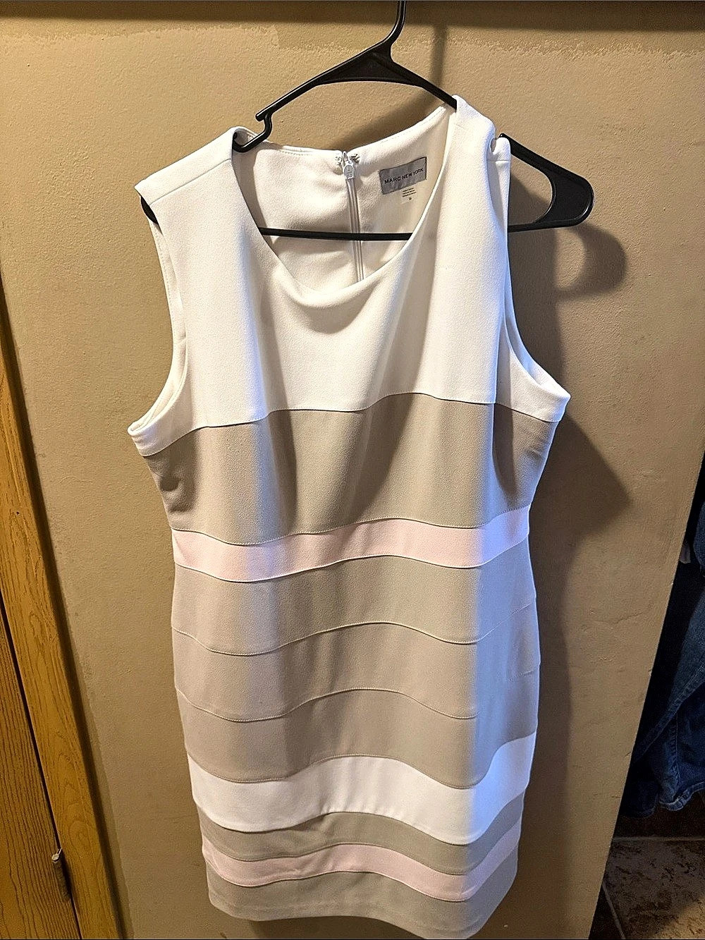 Marc New York Color Block Midi Dress White & Pink Size 16